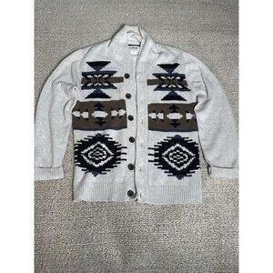 Aztec Print Men’s Cardigan Sz Large Cotton Blend Urban Pipeline